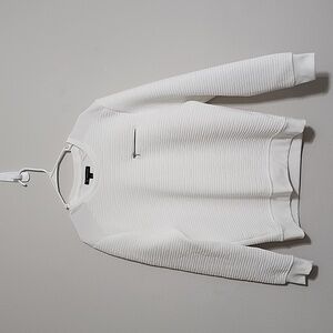 Men's INC International Concepts Long-Sleeve Zip-Pocket Size M White Pullover